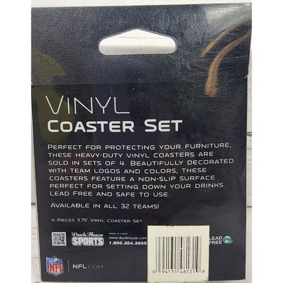 NFL Baltimore Ravens Flexible PVC Coaster Set 3.75" in Size, 4 Pack - Picture 2 of 4